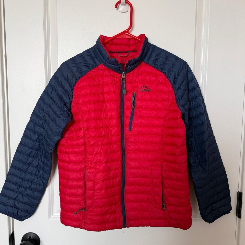 LL Bean Boys Downtek Goose Down‎ Puffer Jacket Large 14-16 Packable Outdoors